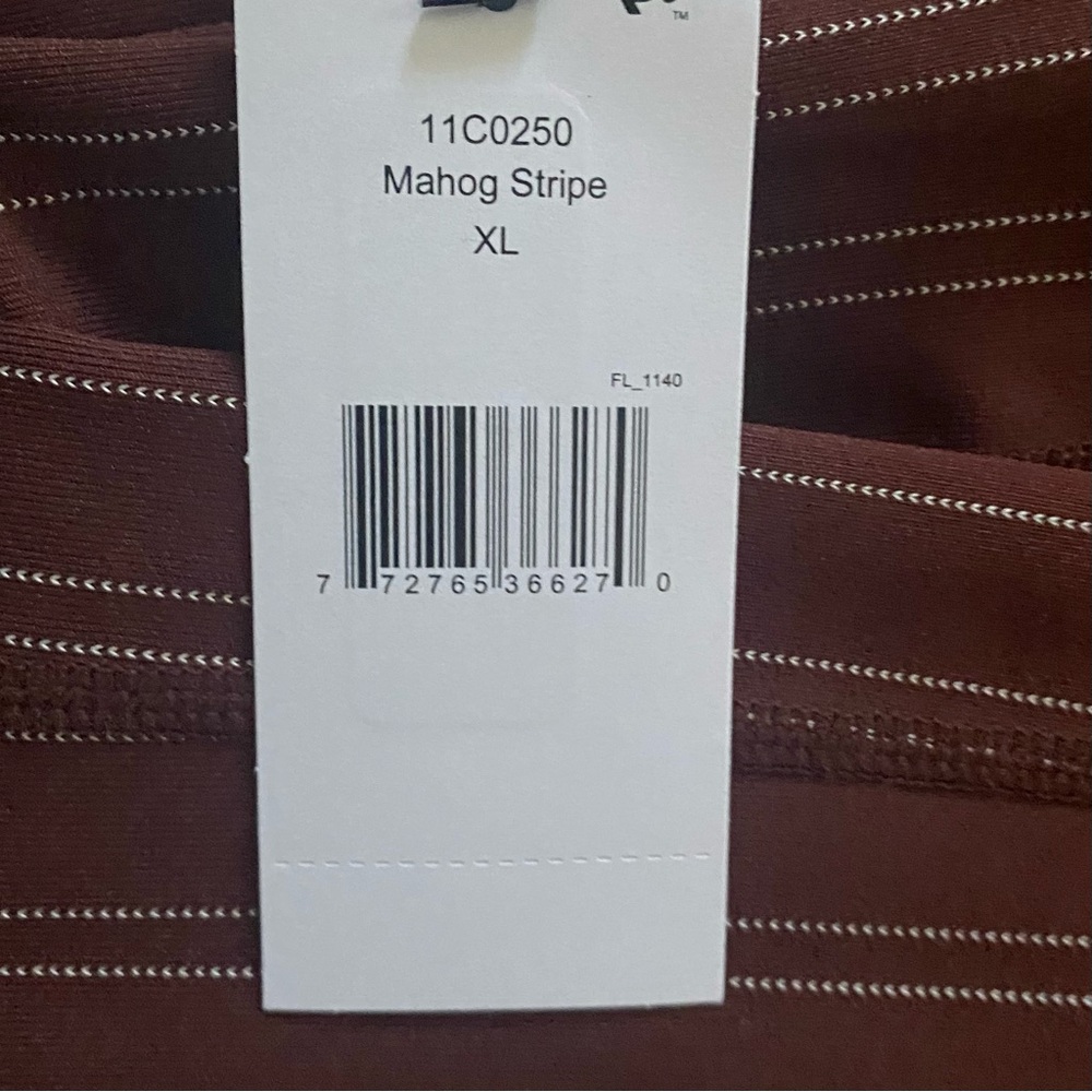 MPG REVITALIZE CUT—TO-LENGTH LEGGINGS IN MAHOGANY STRIPE XL - Picture 7 of 9